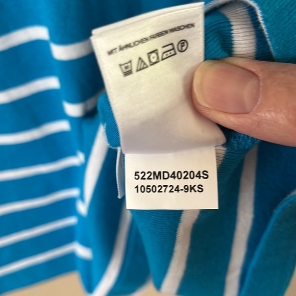 Jones New York Sport sz XL blue with white stripes t shirt - Picture 4 of 9